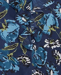 On 34th Women's Printed Ruffle Chiffon Blouse, Macy's Exclusive