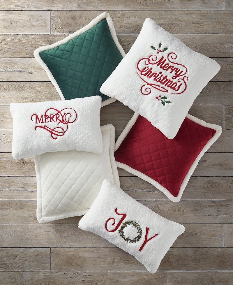 J Queen New York Merry Pillow Boudoir Decorative Pillow, 13" x 21"