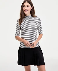 On 34th Women's Mock Neck Elbow-Sleeve Top, Created for Macy's