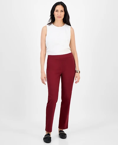 Jm Collection Women's Tummy-Control Cambridge Slim-Leg Pull-On Pants