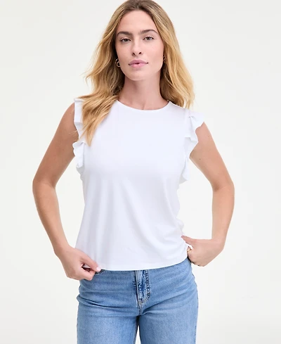 On 34th Women's Flutter-Sleeve Jersey T-Shirt, Macy's Exclusive