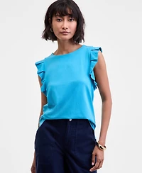 On 34th Women's Flutter-Sleeve Jersey T-Shirt, Macy's Exclusive