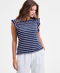 On 34th Women's Flutter-Sleeve Jersey T-Shirt, Macy's Exclusive