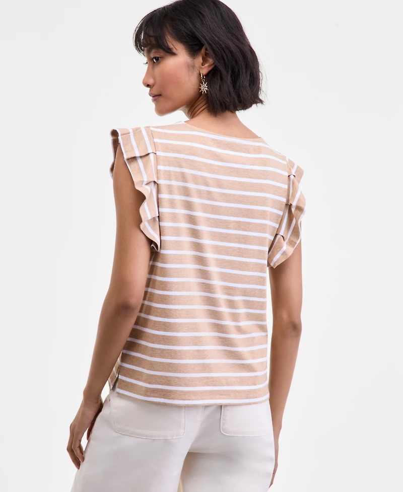 On 34th Women's Flutter-Sleeve Jersey T-Shirt, Macy's Exclusive