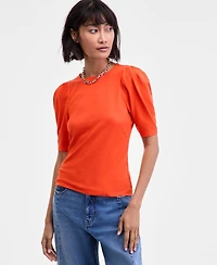 On 34th Women's Puff-Shoulder T-Shirt, Macy's Exclusive