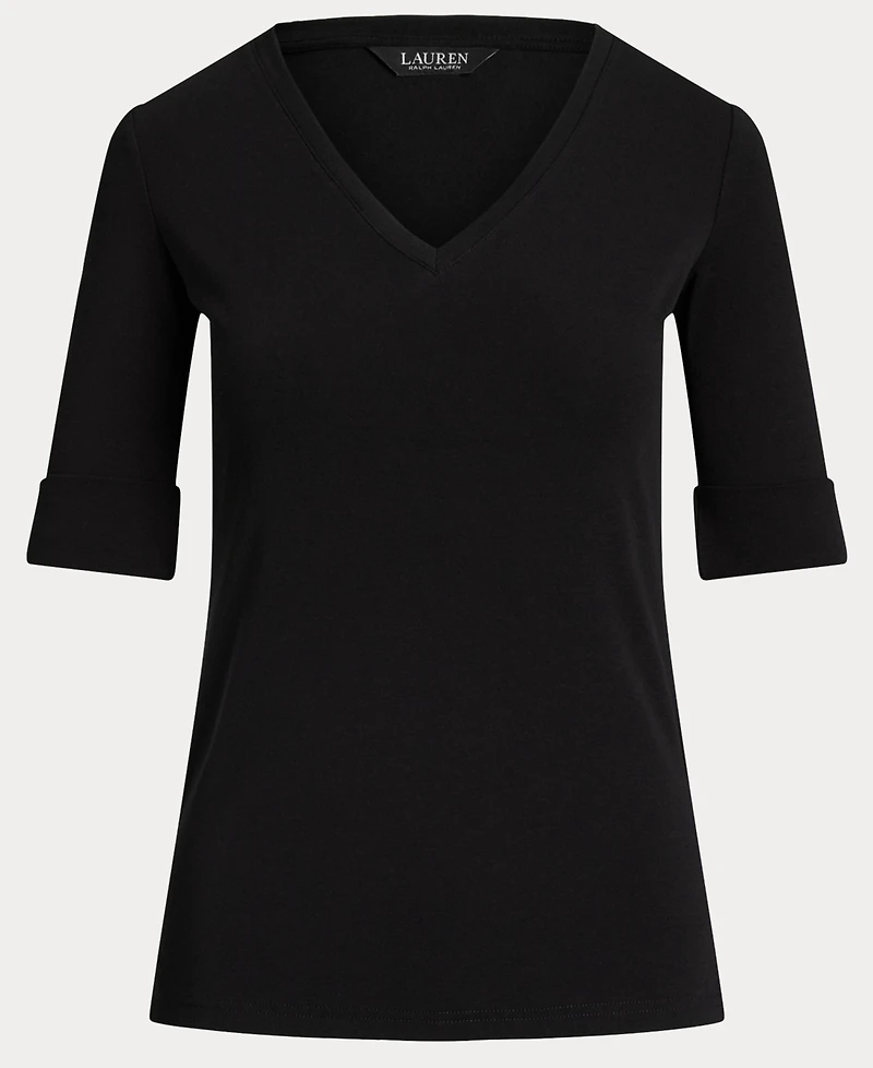 Lauren Ralph Elbow-Sleeve Top