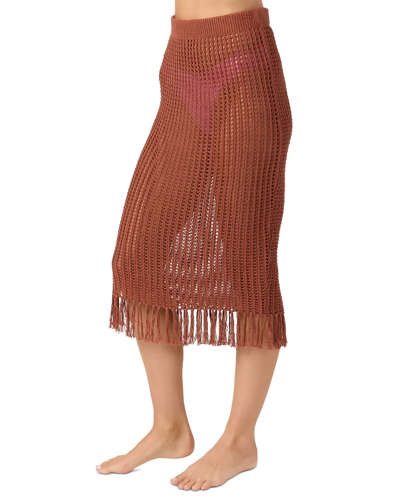 O'Neill Juniors' Pull-On Crochet Skirt Cover-Up