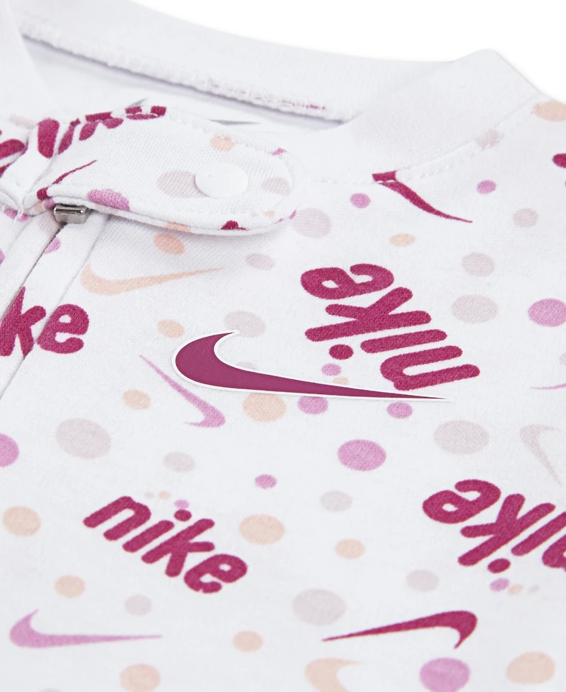 Nike Baby Girls or Boys Printed Footed Coverall