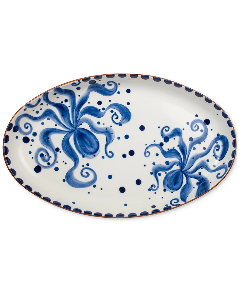 Euro Ceramica Costa Azul Octopus Oval Platter