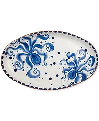 Euro Ceramica Costa Azul Octopus Oval Platter