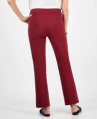 Jm Collection Women's Lace Side Panel Pull-On Pants
