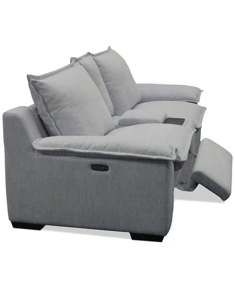 Borsi 3-Pc. Sofa Sectional with 2 Power Recliners & 1 Console, Exclusive at Macy's
