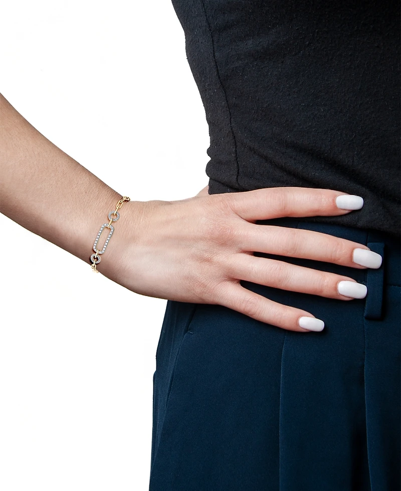Wrapped in Love Diamond Paperclip Link Bracelet (1 ct. t.w.) in 14k Gold, Exclusively at Macy's