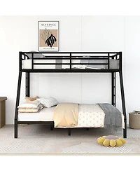 Metal Twin Xl over Queen Bunk Bed for Teens and Adults, Space-Saving/Noise Reduced/No Box Spring Needed