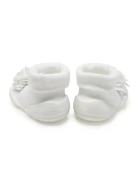 Komuello Baby Girl First Walk Sock Shoes Corsage