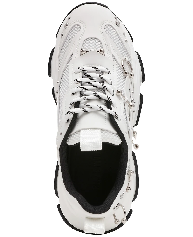 Steve Madden Women's Possession Piercing-Embellished Lace-Up Sneakers