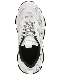 Steve Madden Women's Possession Piercing-Embellished Lace-Up Sneakers