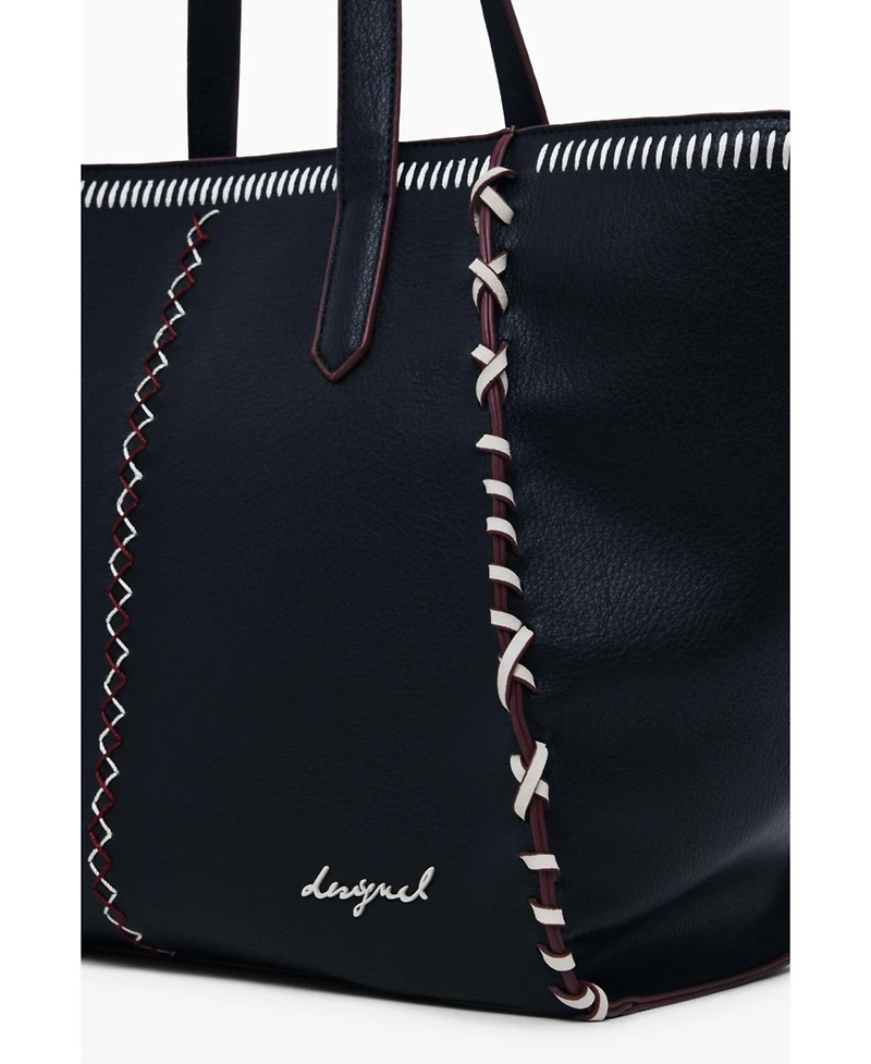 Desigual Women's Large shopper bag with stitching