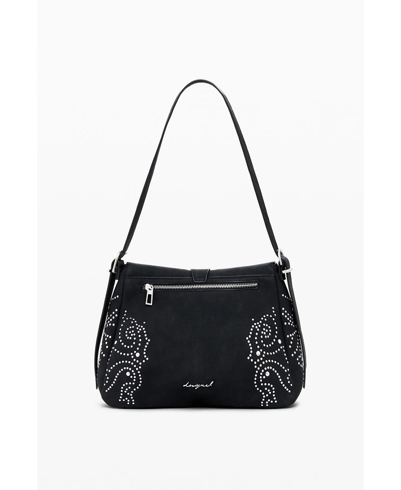 Desigual Women's Small crossbody faux leather studded bag