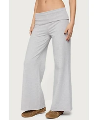 Edikted Women's Wide Leg Fold Over Pants