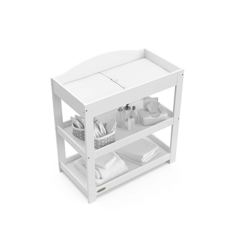 Graco Customizable Changing Table with Water-Resistant Changing Pad - (White)