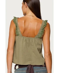 Edikted Women's Viviana Linen Look Top