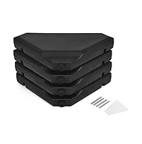 4 Pieces 195 lbs Patio Cantilever Offset Umbrella Base Weight Sand