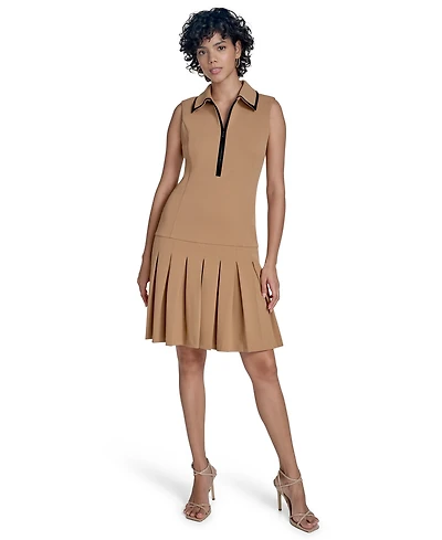 Calvin Klein Women's Scuba Crepe Sleeveless A-Line Dress