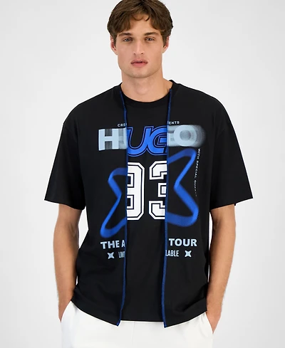 Hugo by Boss Men's Layered-Look Graphic T-Shirt