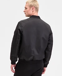 Hugo by Boss Men's Baken2435 Slim-Fit Satin Bomber Jacket