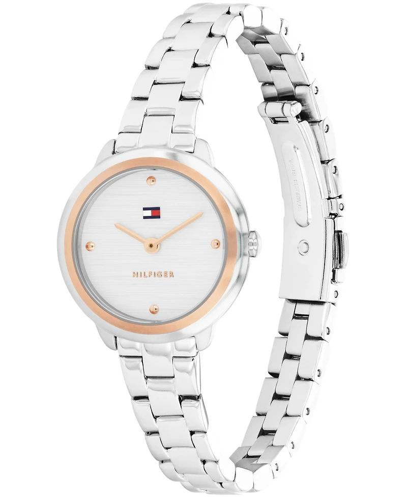 Tommy Hilfiger Women's Quartz Silver Tone Stainless Steel Bracelet Watch, 26mm