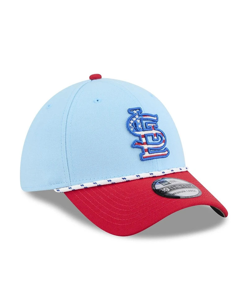 New Era Men's Light Blue/Red St. Louis Cardinals 2025 Fourth of July 39THIRTY Flex Hat