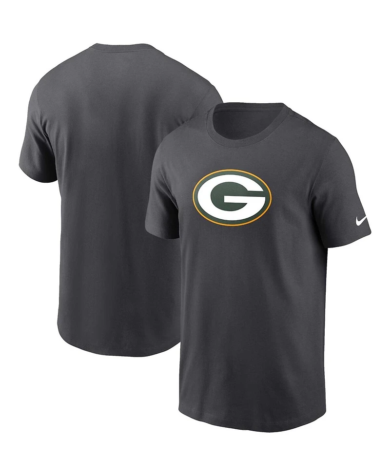 Nike Men's Anthracite Green Bay Packers Logo Essential T-Shirt