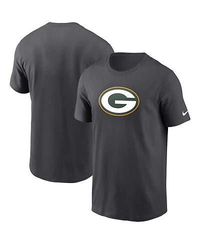 Nike Men's Anthracite Green Bay Packers Logo Essential T-Shirt