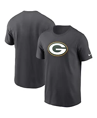 Nike Men's Anthracite Green Bay Packers Logo Essential T-Shirt