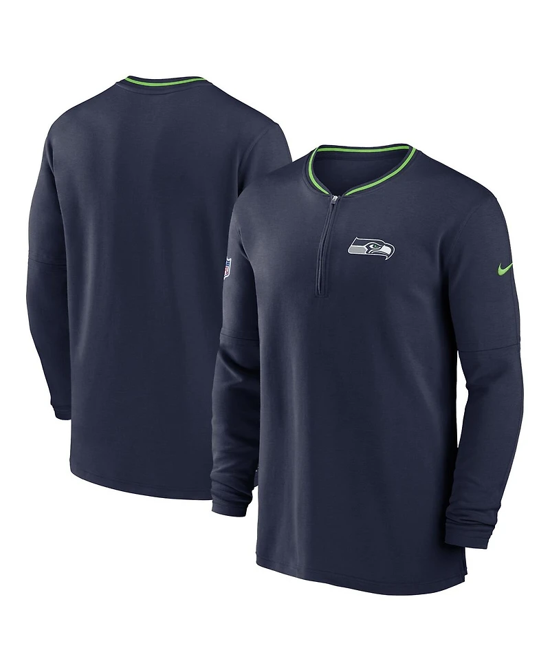 Nike Men's College Navy Seattle Seahawks Coach Half-Zip Sweatshirt