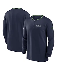 Nike Men's College Navy Seattle Seahawks Coach Half-Zip Sweatshirt