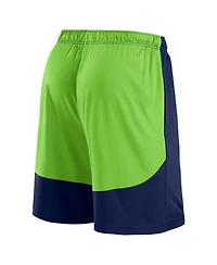 Fanatics Men's College Navy/Neon Green Seattle Seahawks Launch Shorts