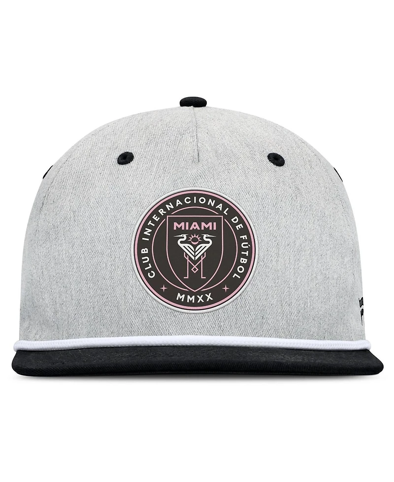 Fanatics Men's Heather Gray Inter Miami Cf Chip Golfer Snapback Hat