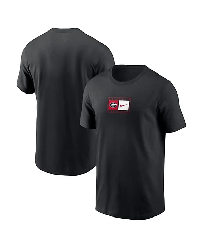 Nike Men's Black Georgia Bulldogs Campus Logo Swoosh T-Shirt