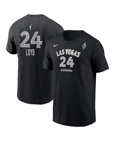 Nike Men's Jewell Loyd Black Las Vegas Aces Explorer Edition Name Number T-Shirt