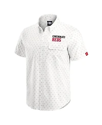 Darius Rucker Collection by Fanatics Men's Cream Cincinnati Reds Printed Button-Down Shirt