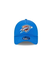 New Era Men's Blue Oklahoma City Thunder Core Logo Foam Front A-Frame 9FORTY Adjustable Trucker Hat