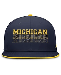 Jordan Men's Navy Michigan Wolverines True Primetime Performance Fitted Hat