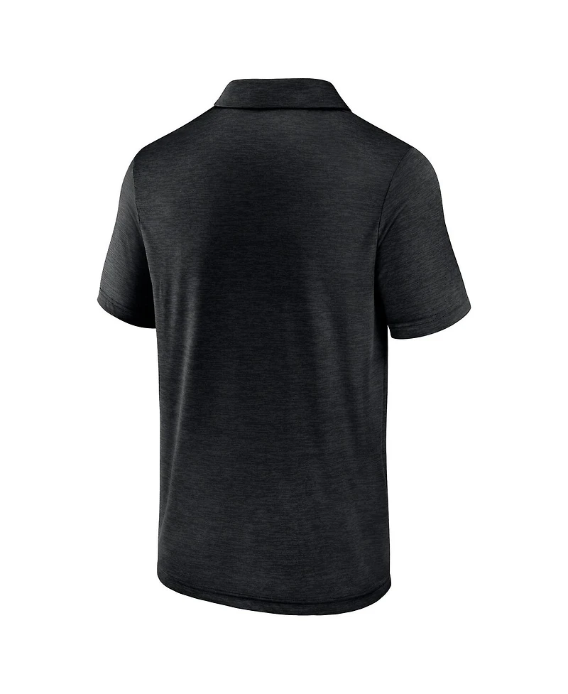 Logo Athletic Men's Black Detroit Lions Unstoppable Polo Shirt