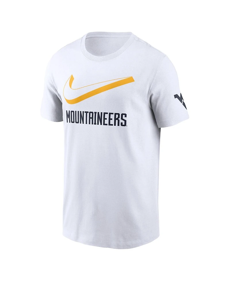 Nike Men's White West Virginia Mountaineers Primetime 2-Hit Swoosh T-Shirt