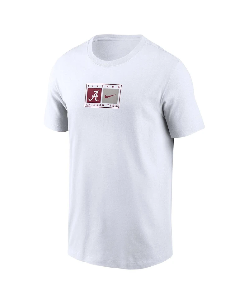 Nike Men's White Alabama Crimson Tide Campus Logo Swoosh T-Shirt