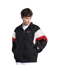 Starter Men's Black/Red Nascar Yard Line Full-Zip Jacket
