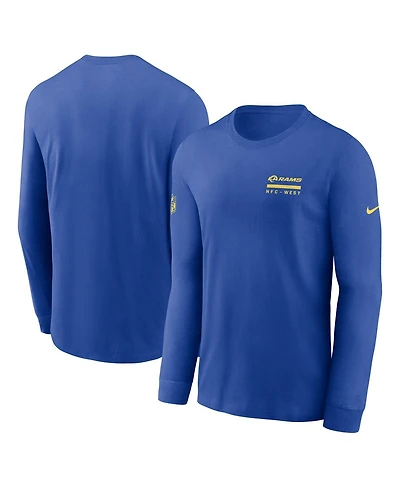 Nike Men's Royal Los Angeles Rams Sideline Performance Long Sleeve T-Shirt