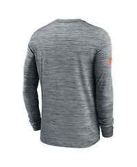 Nike Men's Gray Denver Broncos Sideline Velocity Performance Long Sleeve T-Shirt